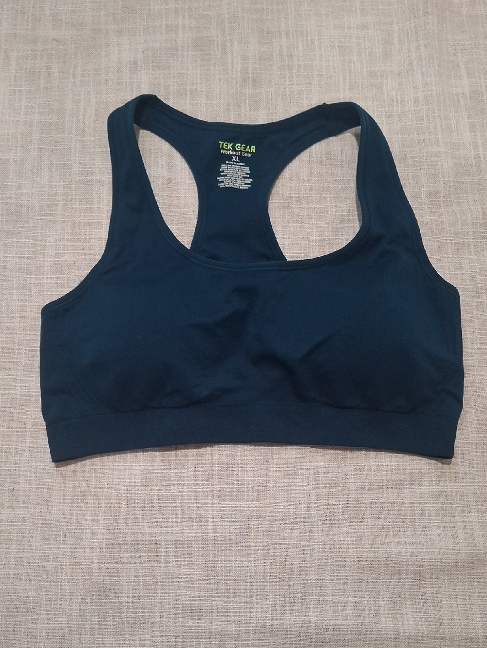 tek gear Evening Sky Racerback Seamless Sports Bra Size XL